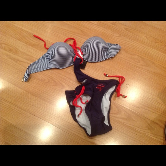 Nautical one piece bathing suit Sz S - Picture 3 of 4